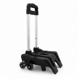 Chariot scolaire pliable noir à 6 roues
