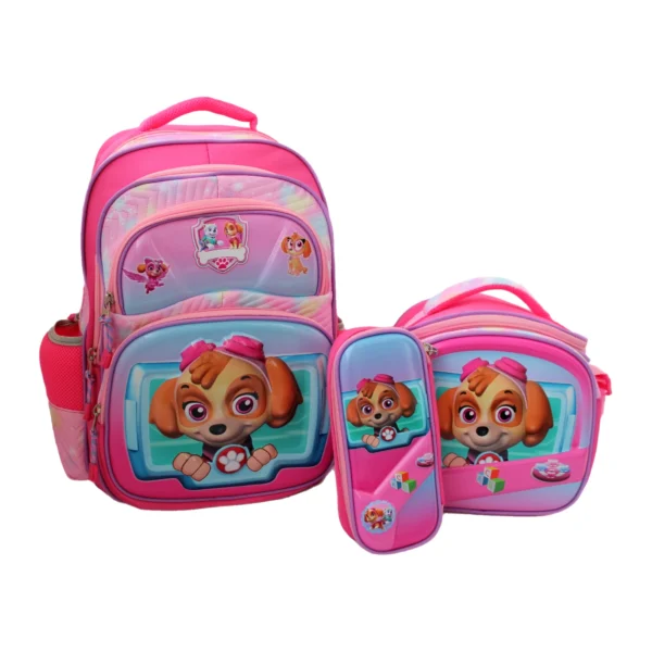 Ensemble scolaire Kimo Pat’ Patrouille : sac à dos, panier isotherme et trousse