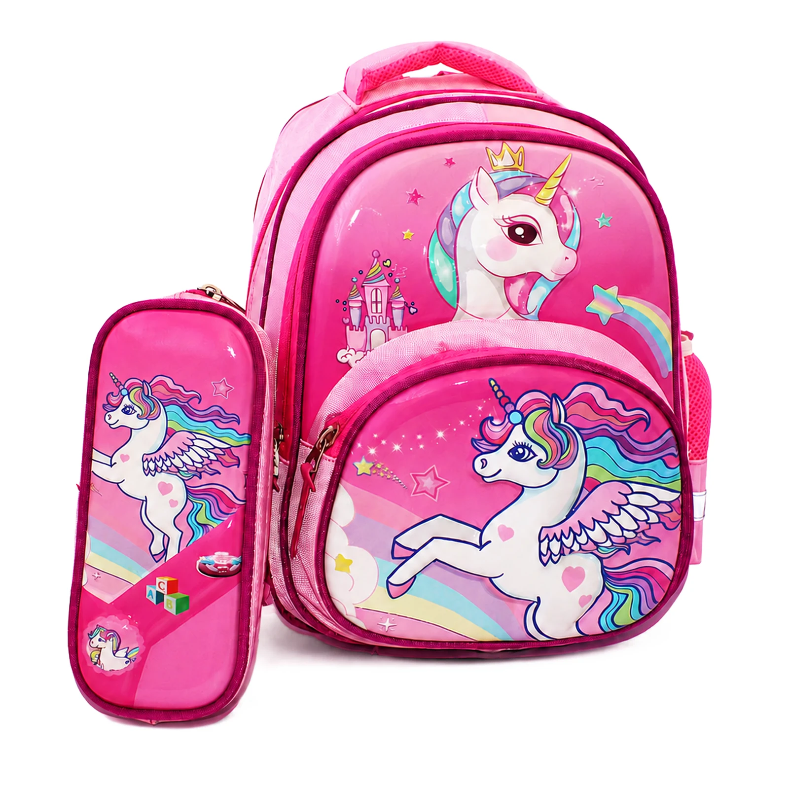 Ensemble scolaire Dingo Unicorn : sac à dos et trousse assortie